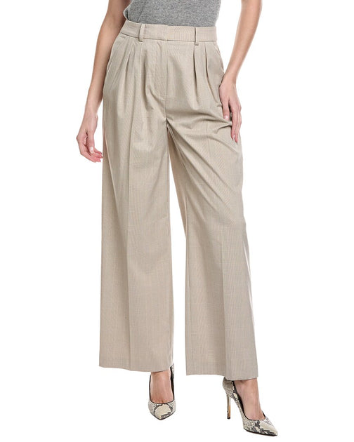 Kenneth Cole Pantalon taille haute et jambe large Beige US 8 2