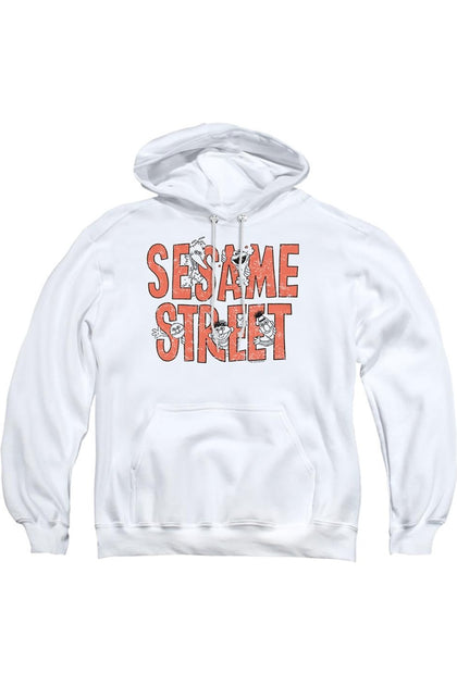 Gildan Sesame Street Hooded Sweatshirt White Small 2