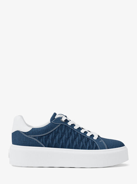 Michael Kors Romey Matelasse Denim Platform Sneaker Blue US 6 3