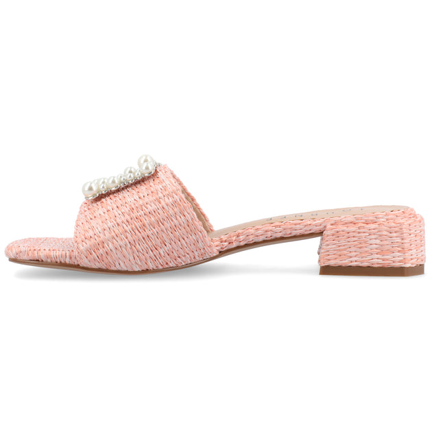 Journee Collection Justina Sandals White US 7.5 3