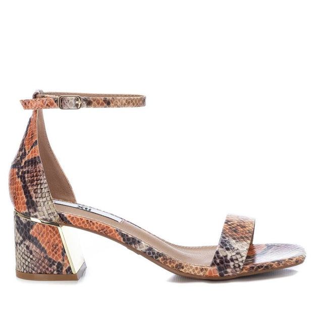 XTI Women Block Heel Sandals Brown US 7 2