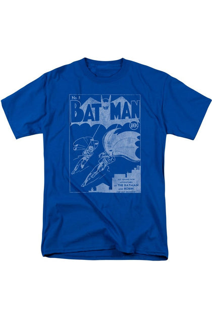 Gildan Batman Issue 1 Cover T-Shirt Blue Large 2