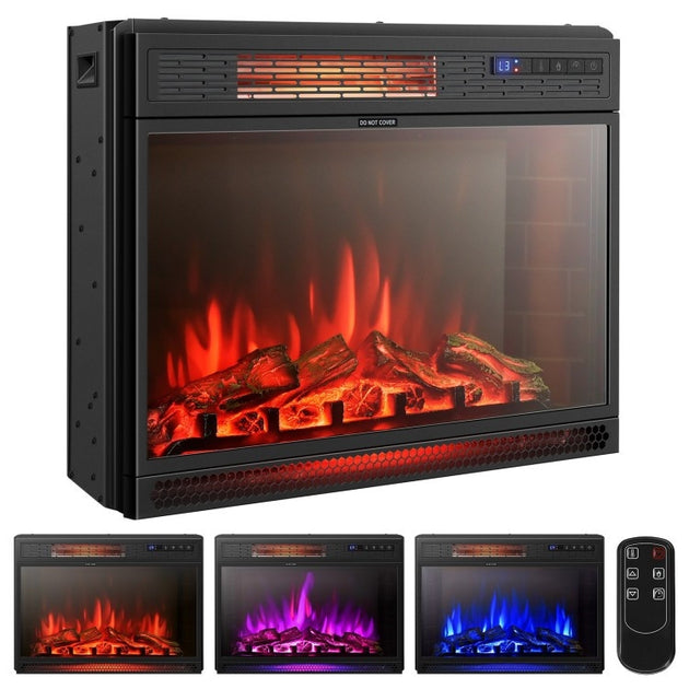 Hivvago 25 inch Recessed Electric Heater Black 2