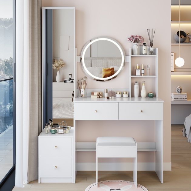Streamdale LED Mirror Vanity Table Set 2