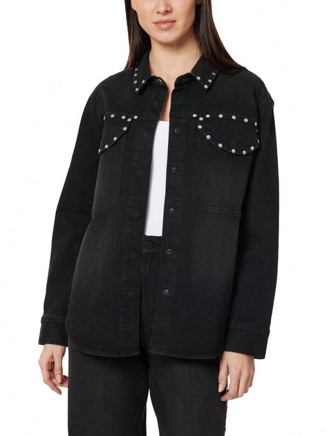Habitual Denim Studded Jacket Black Medium 2