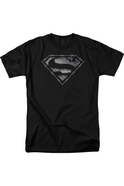Gildan Superman Barbed Wire T-Shirt Black Large 2