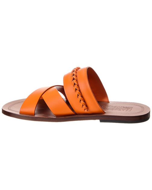 Salvatore Ferragamo Ferragamo Giotto Leather Sandal | ShopSimon