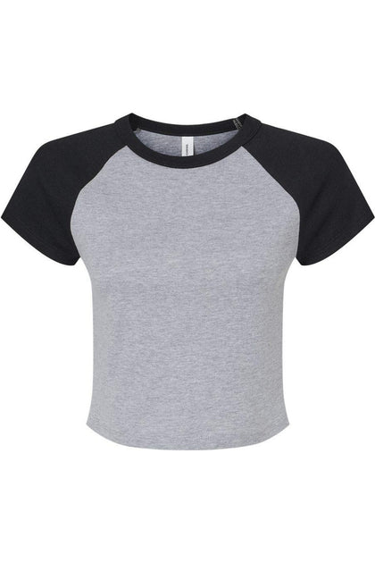 BELLA + CANVAS Damen Micro Rib Raglan Baby Tee Grau XLarge 2