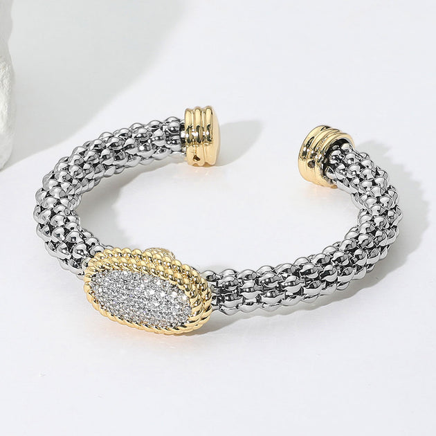 FASHNZFAB Cuff Bracelet Silver One Size 2