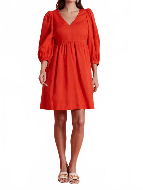 Tyler Boe Eva Einfarbiges Leinenkleid 2