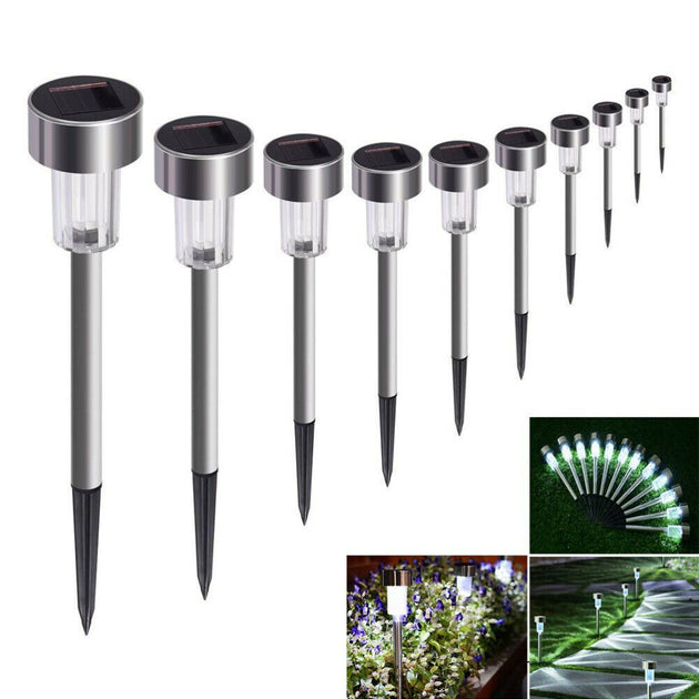 ONSHANA LED Solar Path Light White/Silver 3