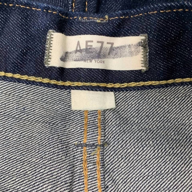 AE77 Women's Cotton Rough Hem Denim Shorts Blue US 4 4