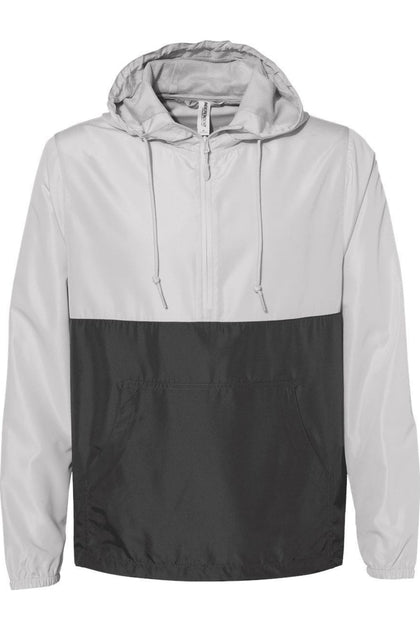 Independent Trading Co. Lightweight Quarter-Zip Windbreaker Pullover Grey XL 2