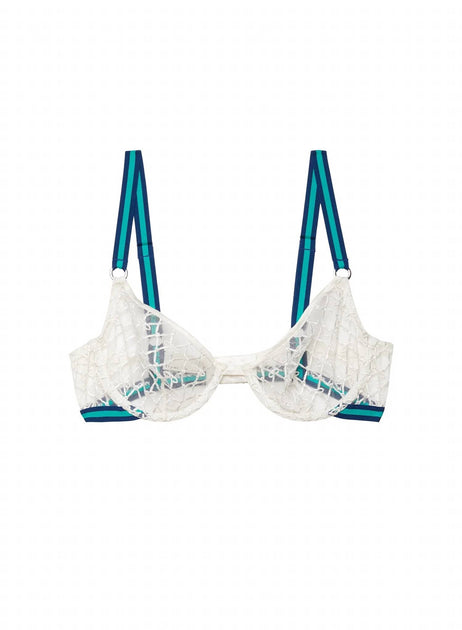 Fleur Du Mal Match Point Demi Bra White 34B 2