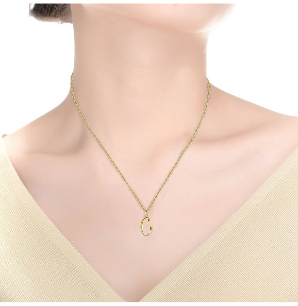 GigiGirl Initial Necklace Gold One Size 3