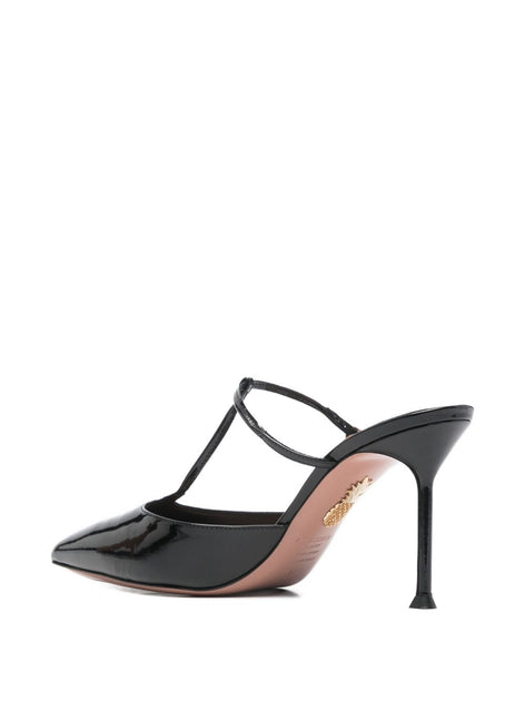 Aquazzura Pointed-Toe T-Strap Sandal Black US 10 4
