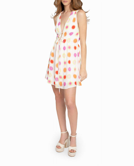 Nicole Miller Radiant Aura Silk Mini Dress Multi Small 2
