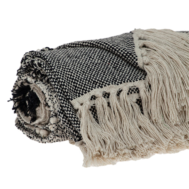 Hivvago Throw Beige/Black 170x132 cm 4