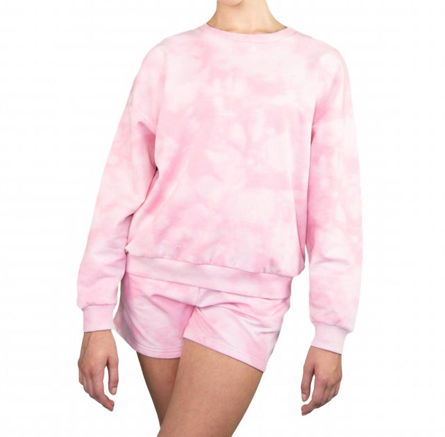 Body Wrappers Tie Dye Sweatshirt Pink Medium 2