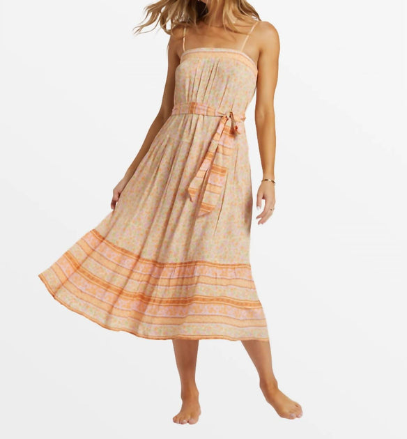 Billabong Wish For You Dress Beige Small 2