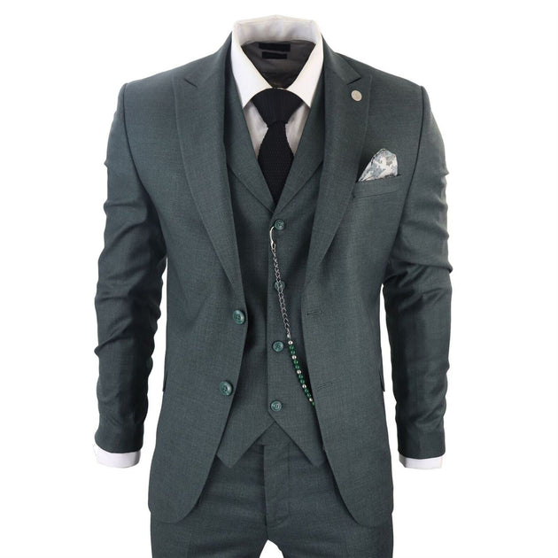 Oliver Tweed Classic 3-Piece Suit Green US 50 Regular 2
