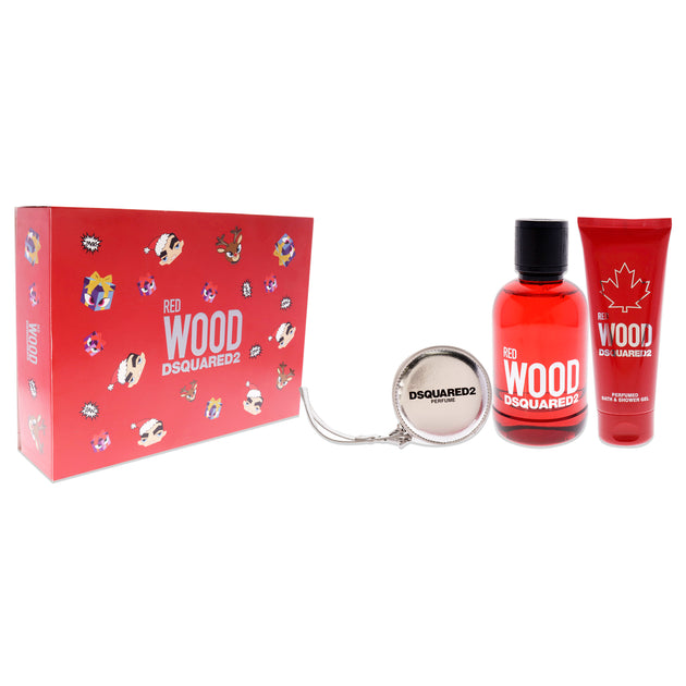 Dsquared2 Red Wood Gift Set Women Red One Size 5