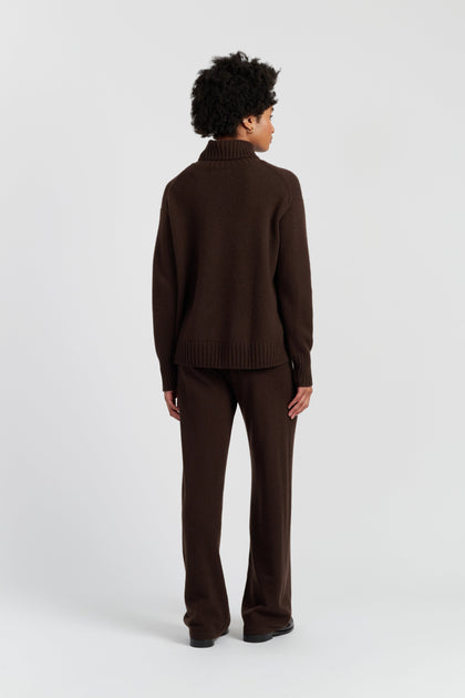 Chinti & Parker Rollneck Sweater Brown Small 4