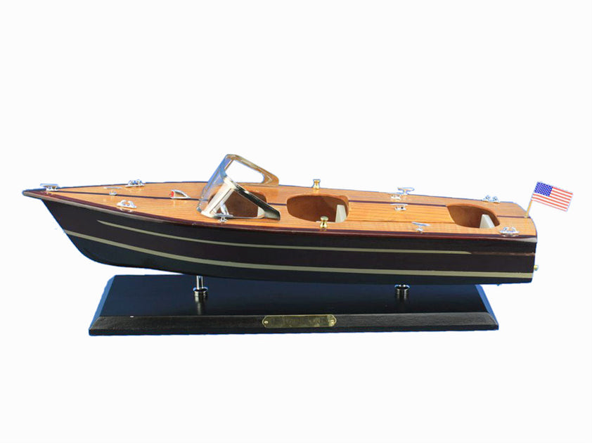 Chris Craft Triple Cockpit Modell Schnellboot Mahagoni 50 cm 2