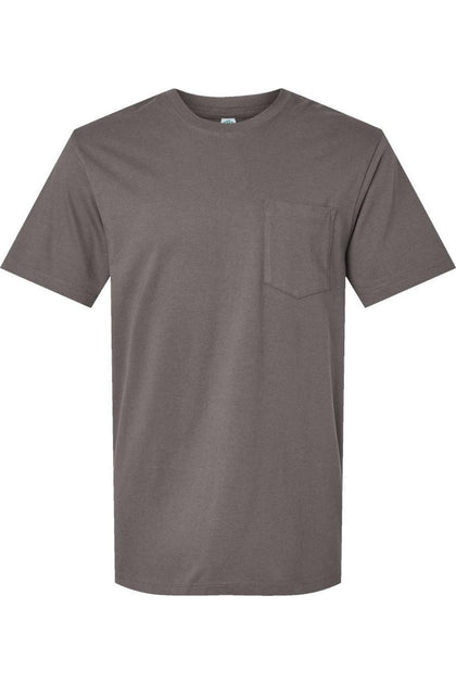 SoftShirts Classic Pocket T-Shirt Grey Small 2