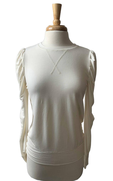 bobi Puff Sleeve Top Silver XSmall 2