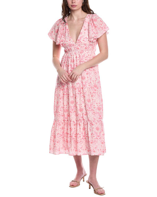 Sail to Sable V-Neck Maxi Dress Pink Medium 2