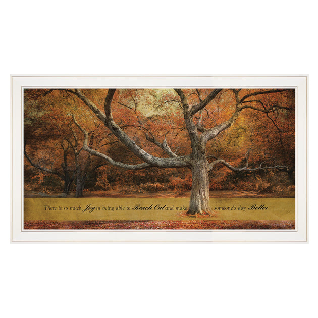 Hivvago Reach Out 1 Wandbild in Weiß mit Rahmen 3