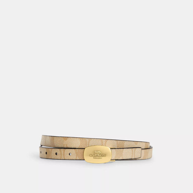 Coach Eliza Leather Belt NWT Buy Coach Signature Buckle Cut To Size Reversible Eliza Belt  main image 3