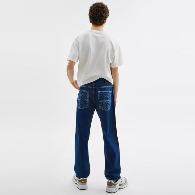 Coach Straight Fit Denim Jeans Blue 32 4