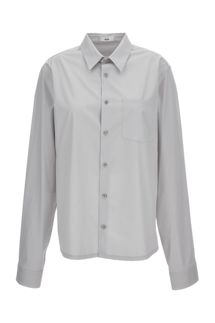 RIER Cotton Poplin Shirt Grey Medium 2