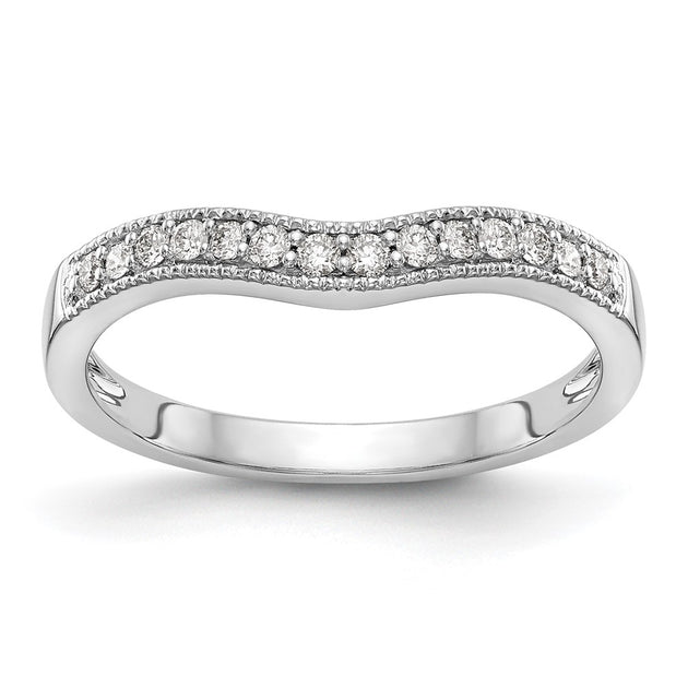 Diamond2Deal Wedding Band White Gold US 7 3