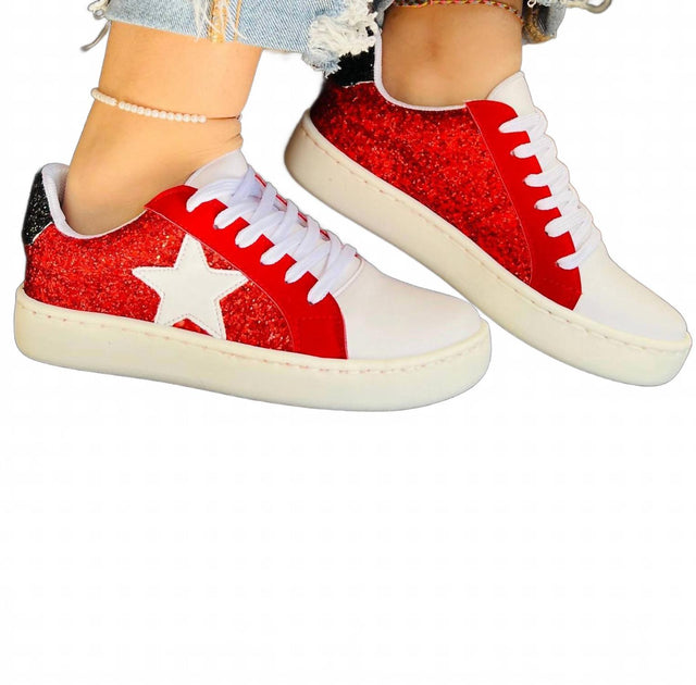 Maker's Sparkling Game Day Sneakers Red US 8 4