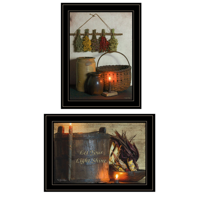 Hivvago Let Your Light Shine 2 Framed Print Wall Art Black 38.1 x 38.1 cm 3