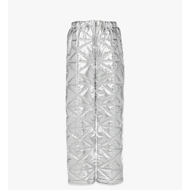 MCM Après-ski Padded Nylon Pants Silver Medium 2