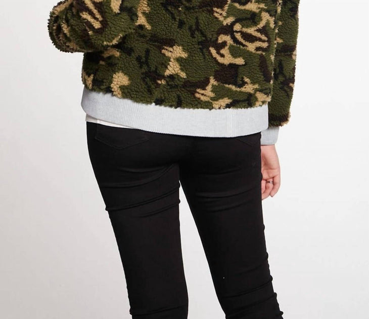 Chaser Faux Fur Bomber Jacket Multi Medium 3