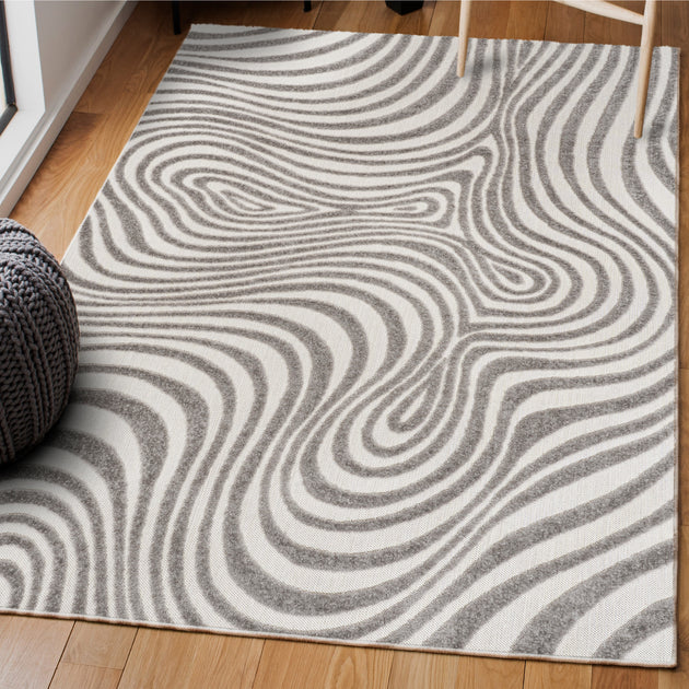 Jonathan Y Maribo Groovy Light Blue/Ivory Area Rug 3