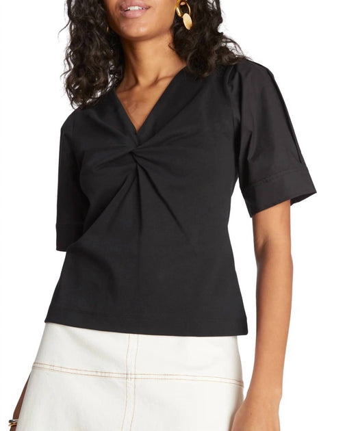 Taylor Ronelle Twist Front Blouse Black XSmall 2