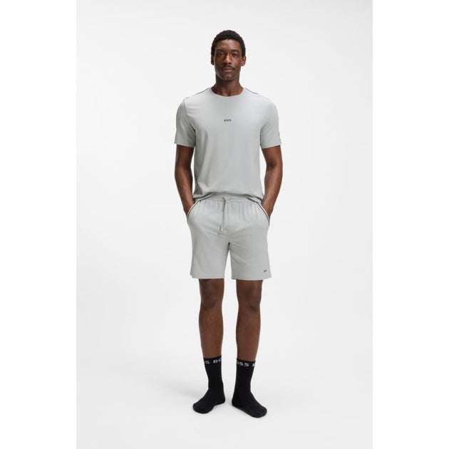 Boss Stretch-Cotton Pyjama Shorts Grey XLarge 3