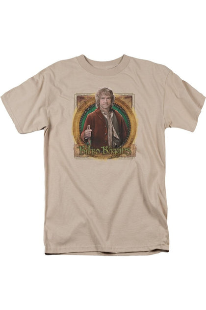 Gildan The Hobbit Mr. Baggins T-Shirt Beige Large 2