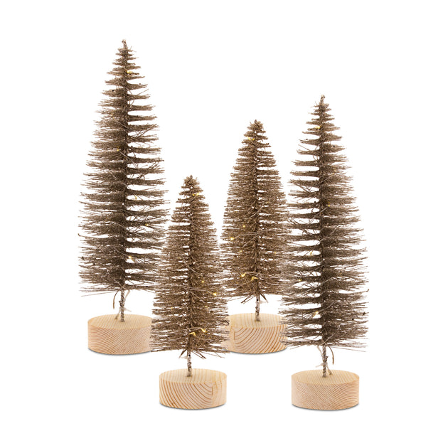 Melrose International LED Lighted Bronze Bottle Brush Tree Brown 2