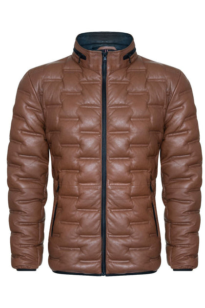 Infinity Torpoint Brown Leather Bomber Jacket Large 3