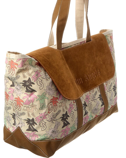 Angels Palmity Canvas Suede Tote Multi Large 4