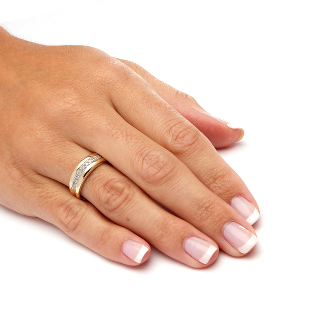 Palm Diamond Wedding Band Yellow Gold US 10 4
