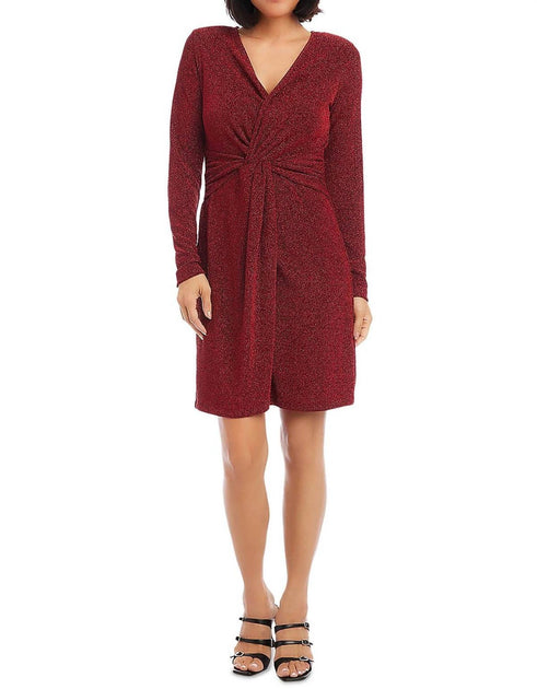 Karen Kane Twist Front Dress Red Medium 2