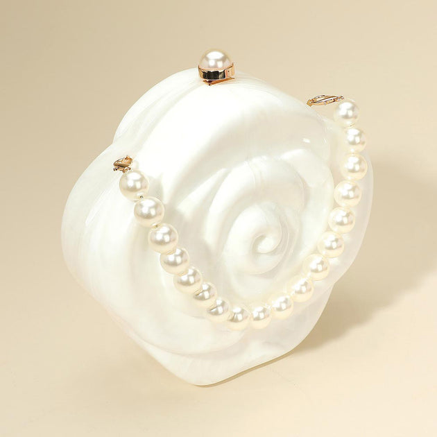 Pochette en Forme de Rose Blanche FASHNZFAB 3